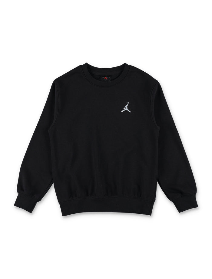Nike Jordan Black Fleece Logo Sweatshirt For Kids Cotton