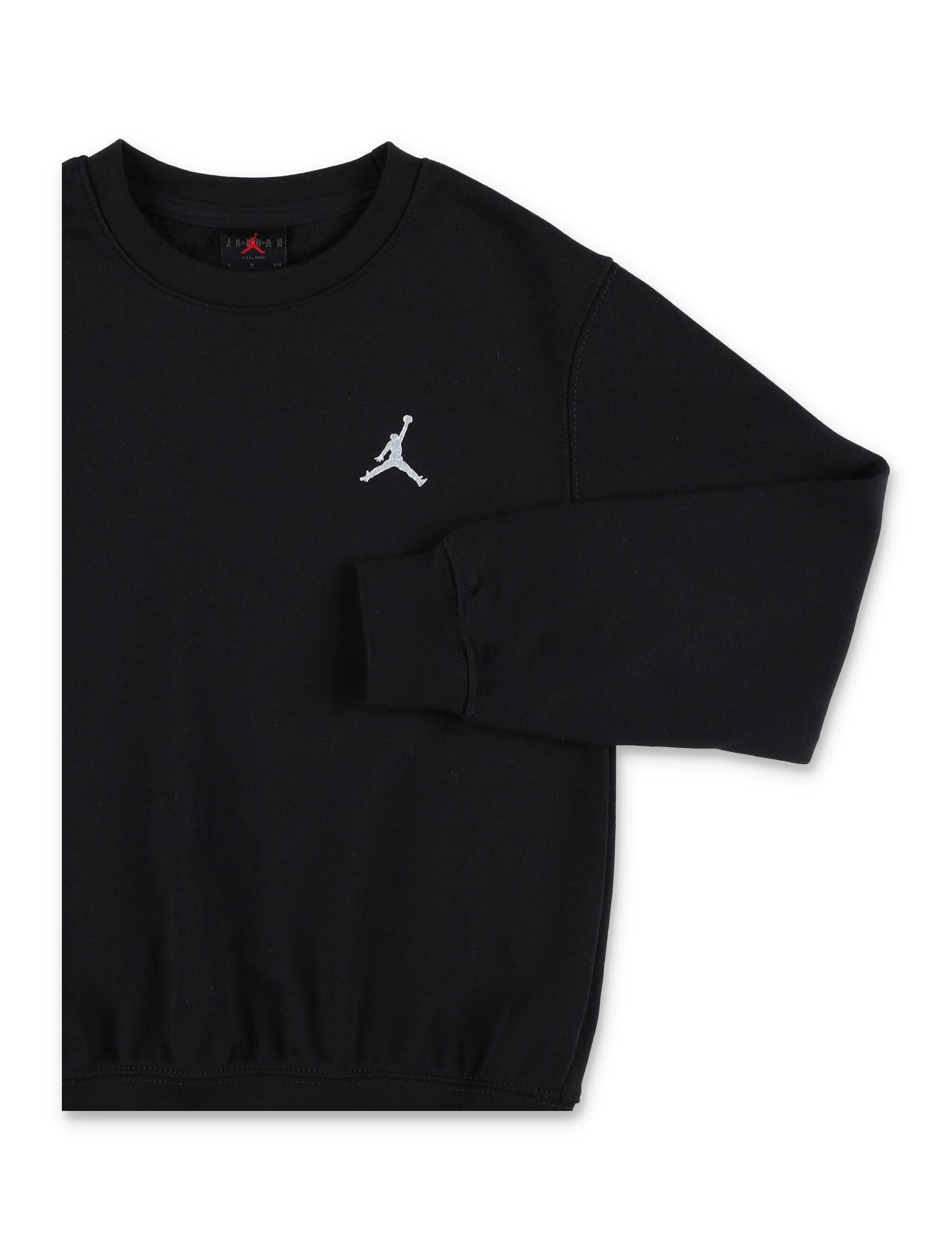 Nike Jordan Black Fleece Logo Sweatshirt For Kids Cotton