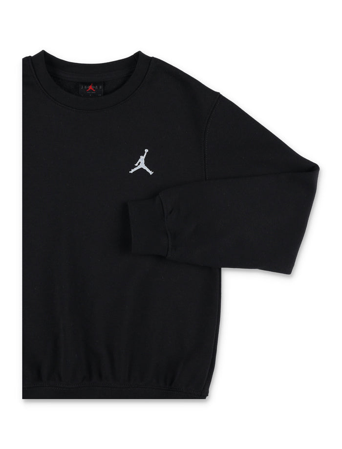 Nike Jordan Black Fleece Logo Sweatshirt For Kids Cotton