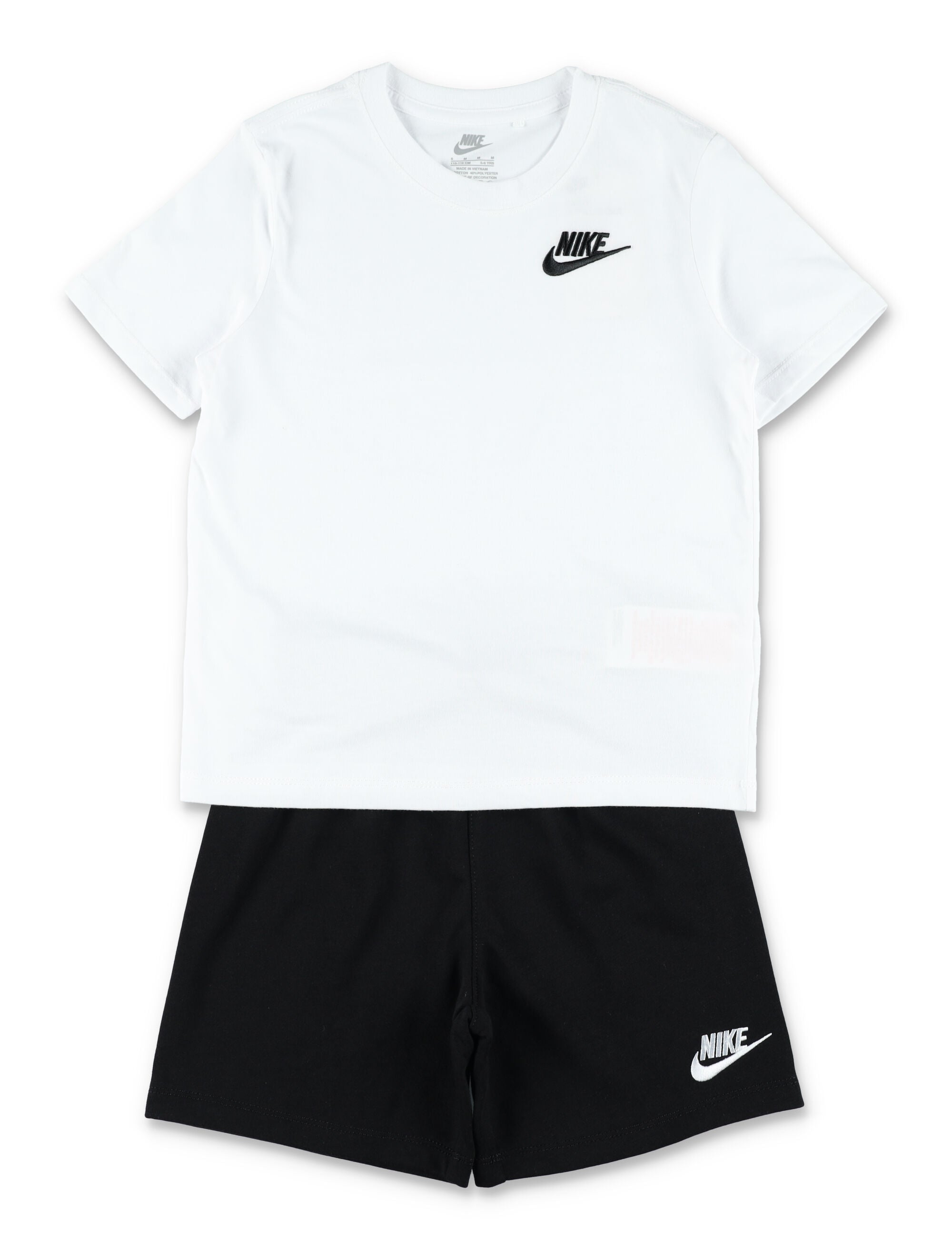 Nikekids 2-Piece Shorts Set Black/white Cotton T-shirt