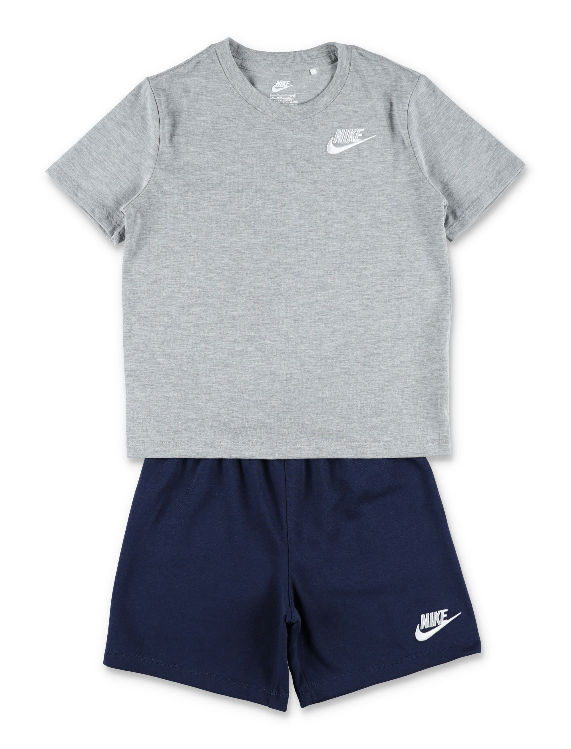 Nikekids 2-Piece Shorts Set Blue/grey Cotton T-shirt
