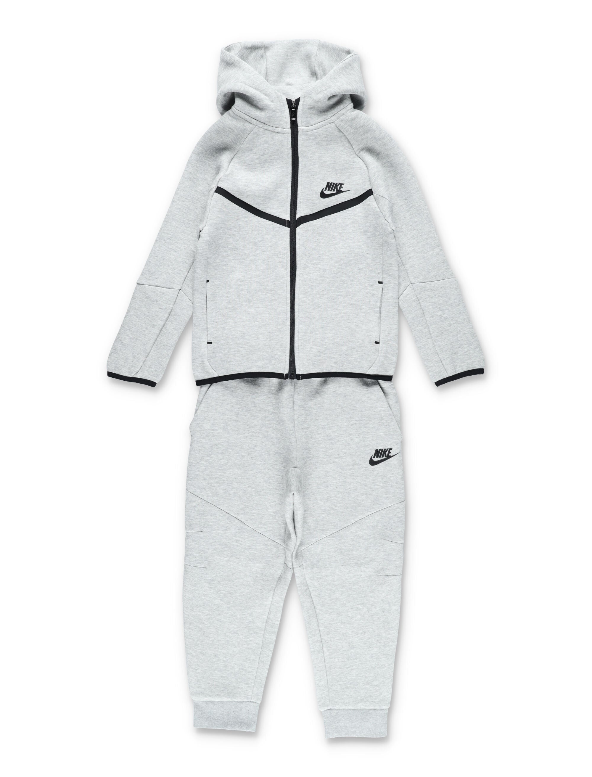 Nike Fleece Hoodie & Jogging Set For Kids Grey Cotton