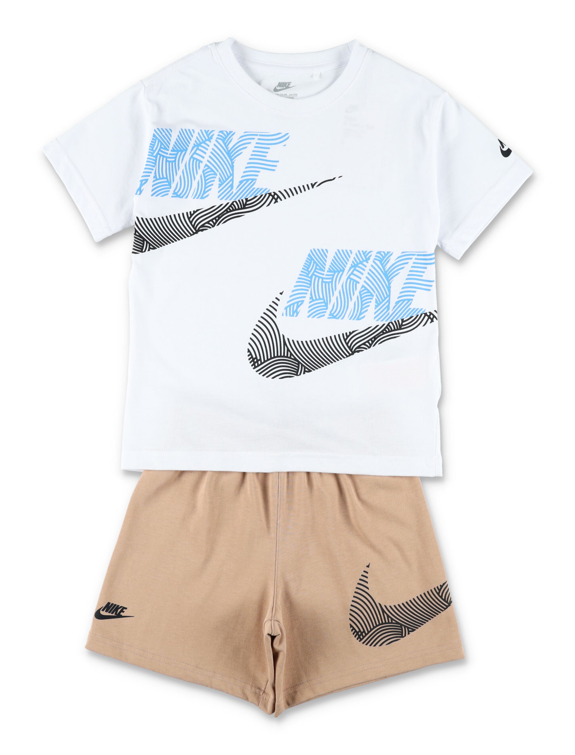 Nike Sportswear In The Zone kids 2-piece set White Beige Cotton