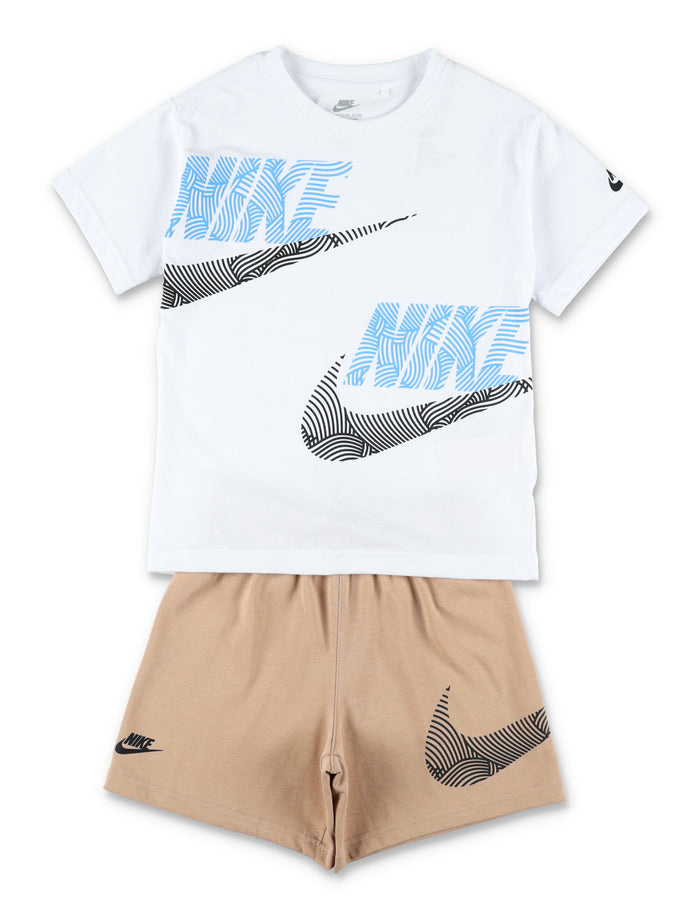 Nike Sportswear In The Zone kids 2-piece set White Beige Cotton