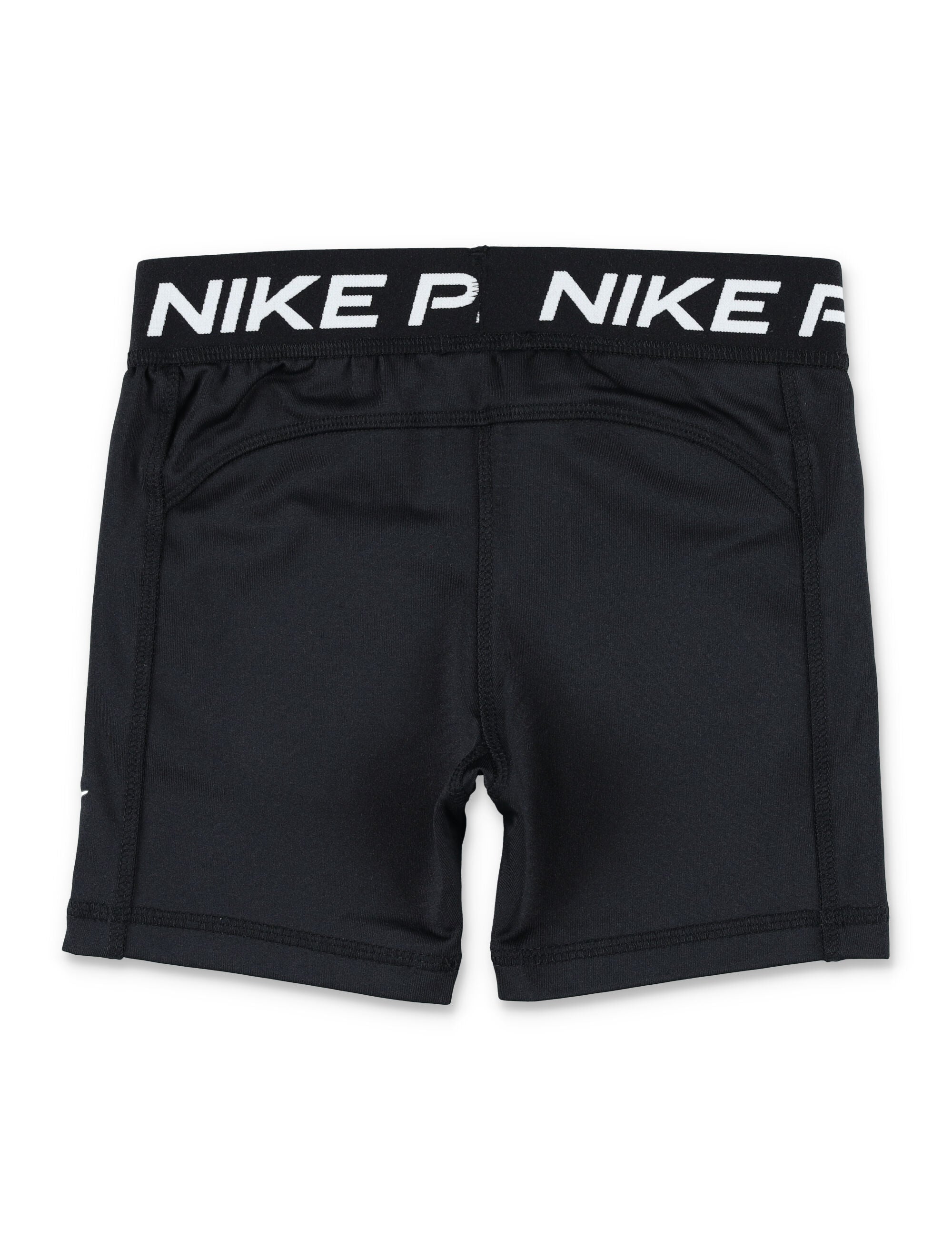 Nike Pro Logo Stretch Shorts For Girls Black Recycled Polyester