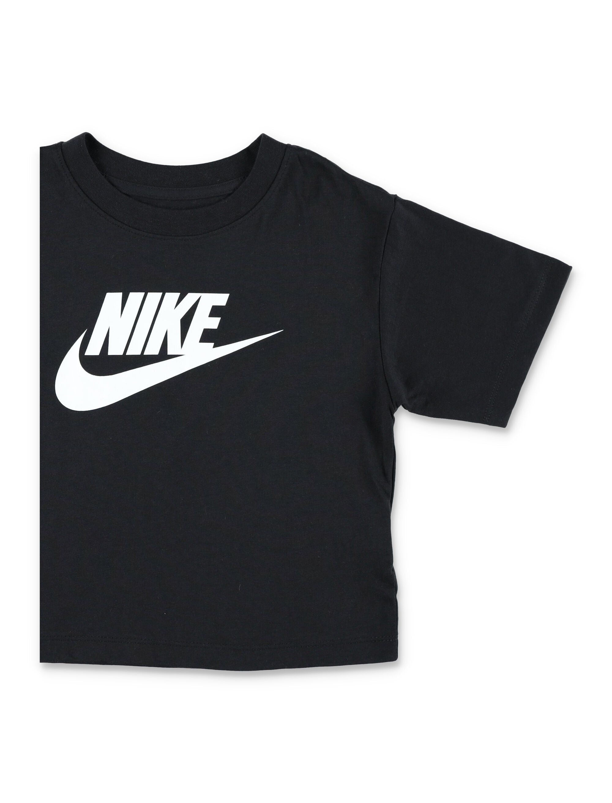 Nike Logo Cropped Tee For Girls Black Cotton Tshirt