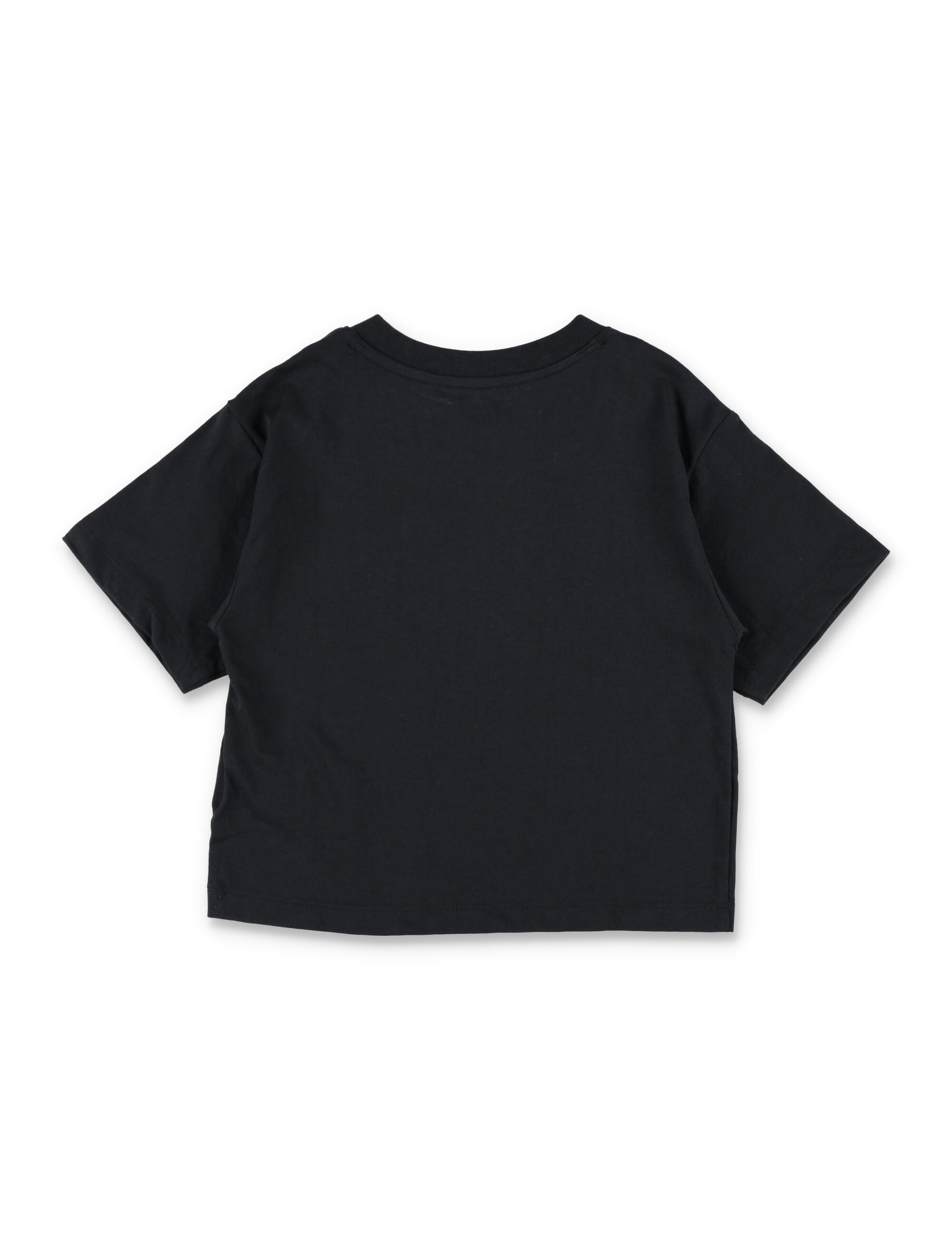 Nike Logo Cropped Tee For Girls Black Cotton Tshirt