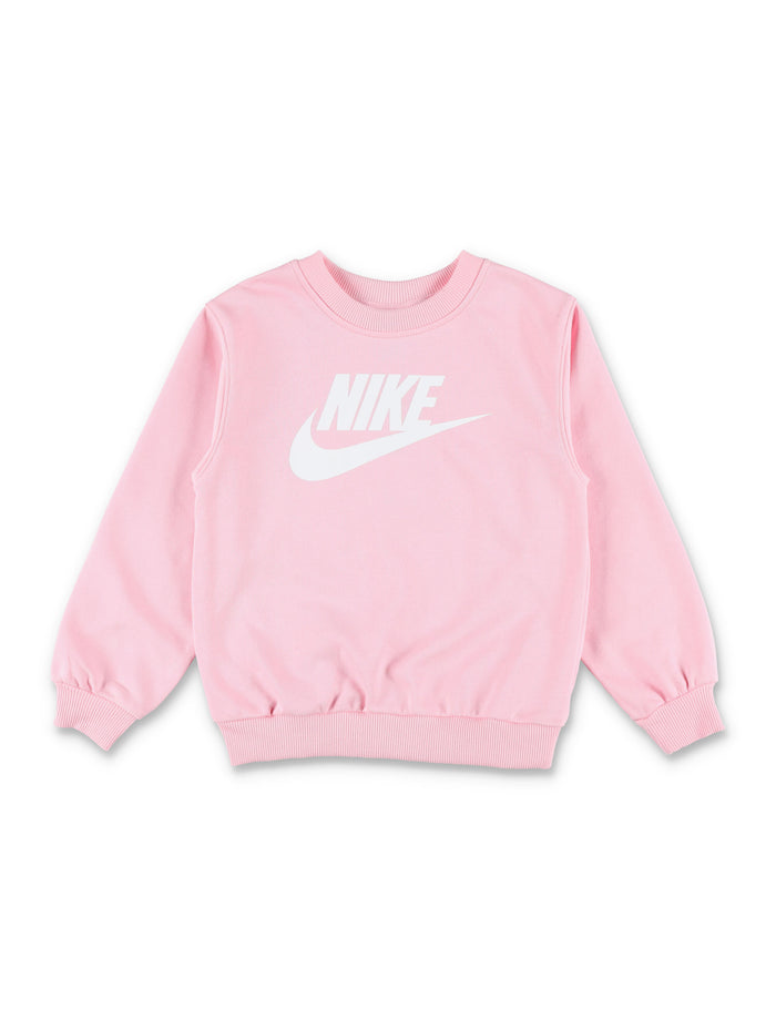 Nike Sportswear Club Fleece Kids Logo Sweatshirt Pink Cotton