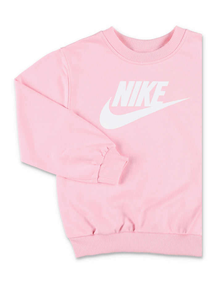 Nike Sportswear Club Fleece Kids Logo Sweatshirt Pink Cotton