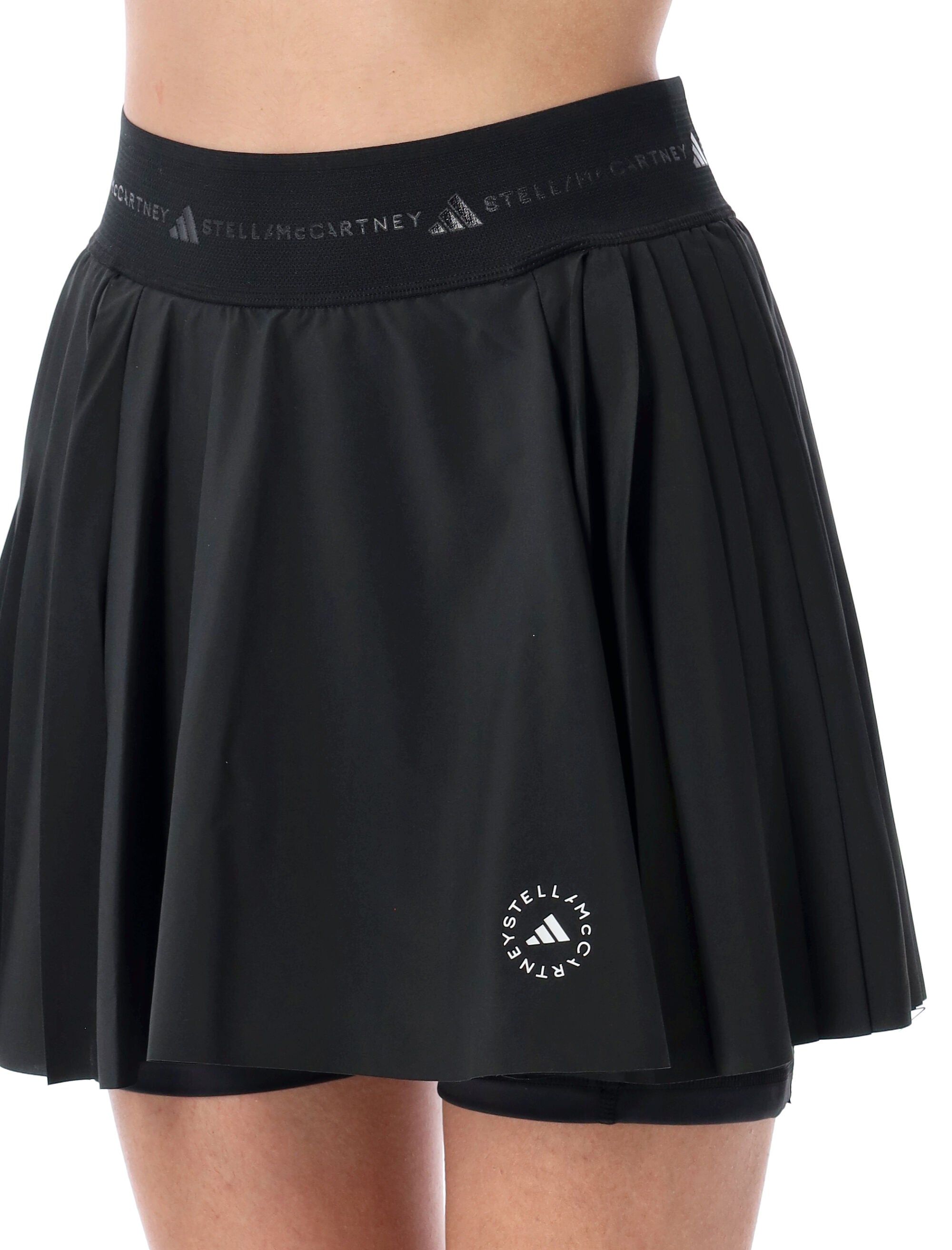 Adidas by Stella McCartney pleated training skort Black Recycled Polyamide Short
