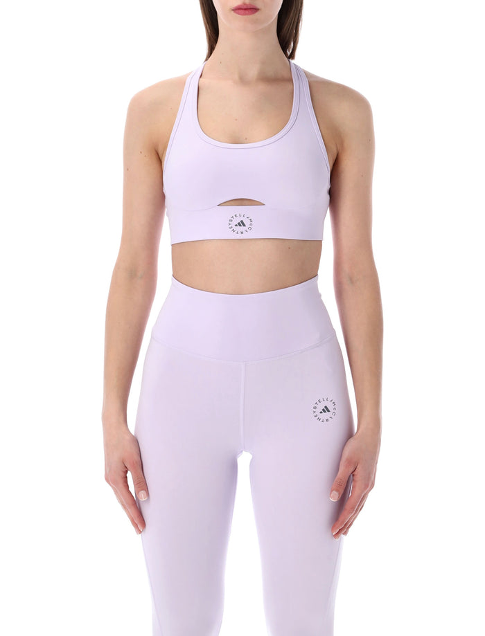 Adidas By Stella Mccartney Yoga Bra Medium Support Lillac Recycled Polyester Top