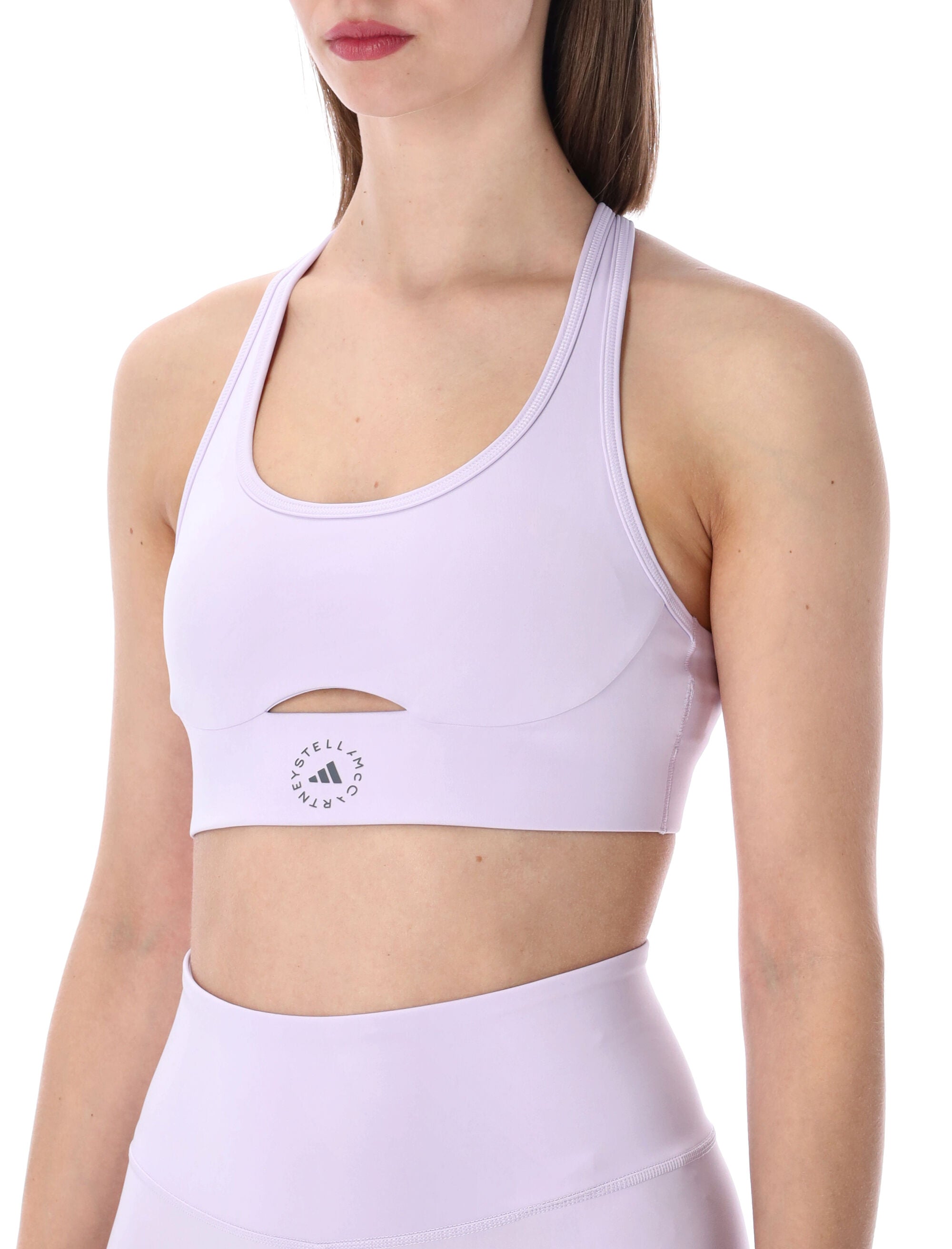 Adidas By Stella Mccartney Yoga Bra Medium Support Lillac Recycled Polyester Top