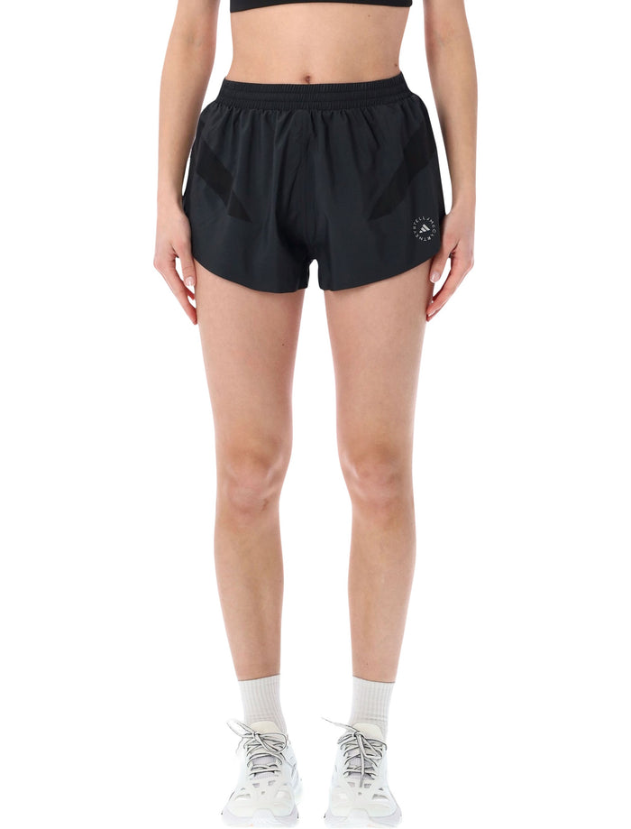Adidas By Stella Mccartney Running Shorts Black Recycled Polyester
