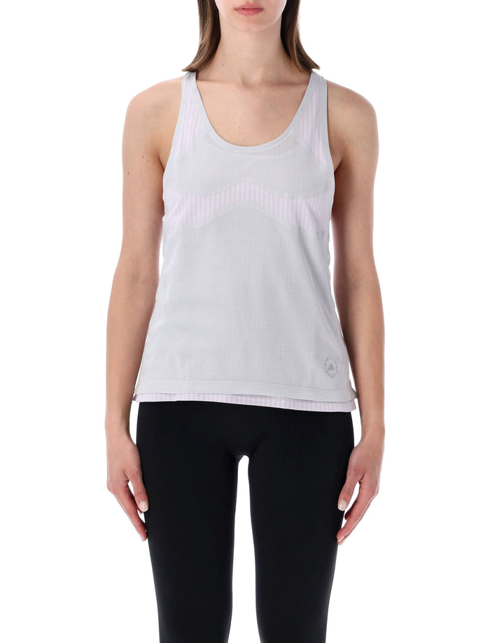 Adidas By Stella Mccartney Running Tank Top Grey Lillac Recycled Polyester