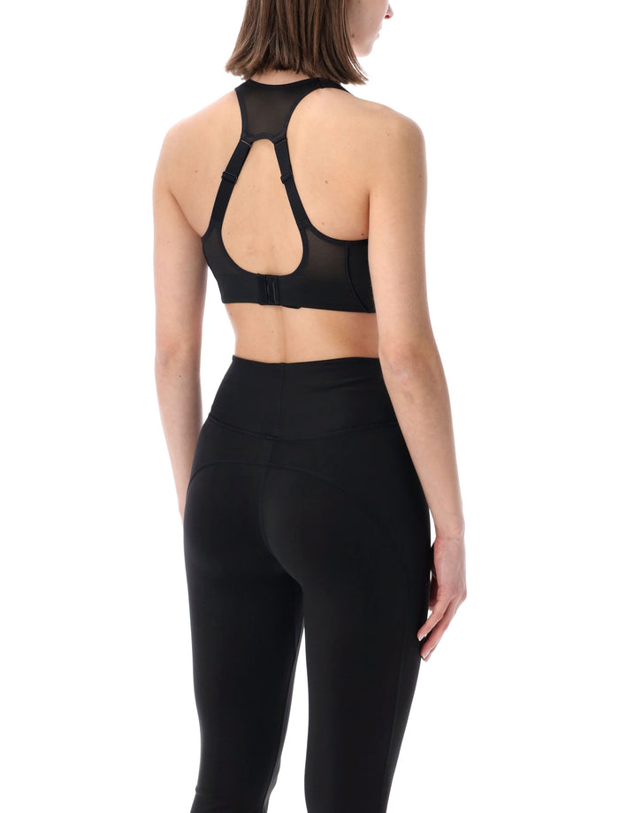 Adidas By Stella Mccartney High Support Running Sports Bra Black Recycled Polyester Top