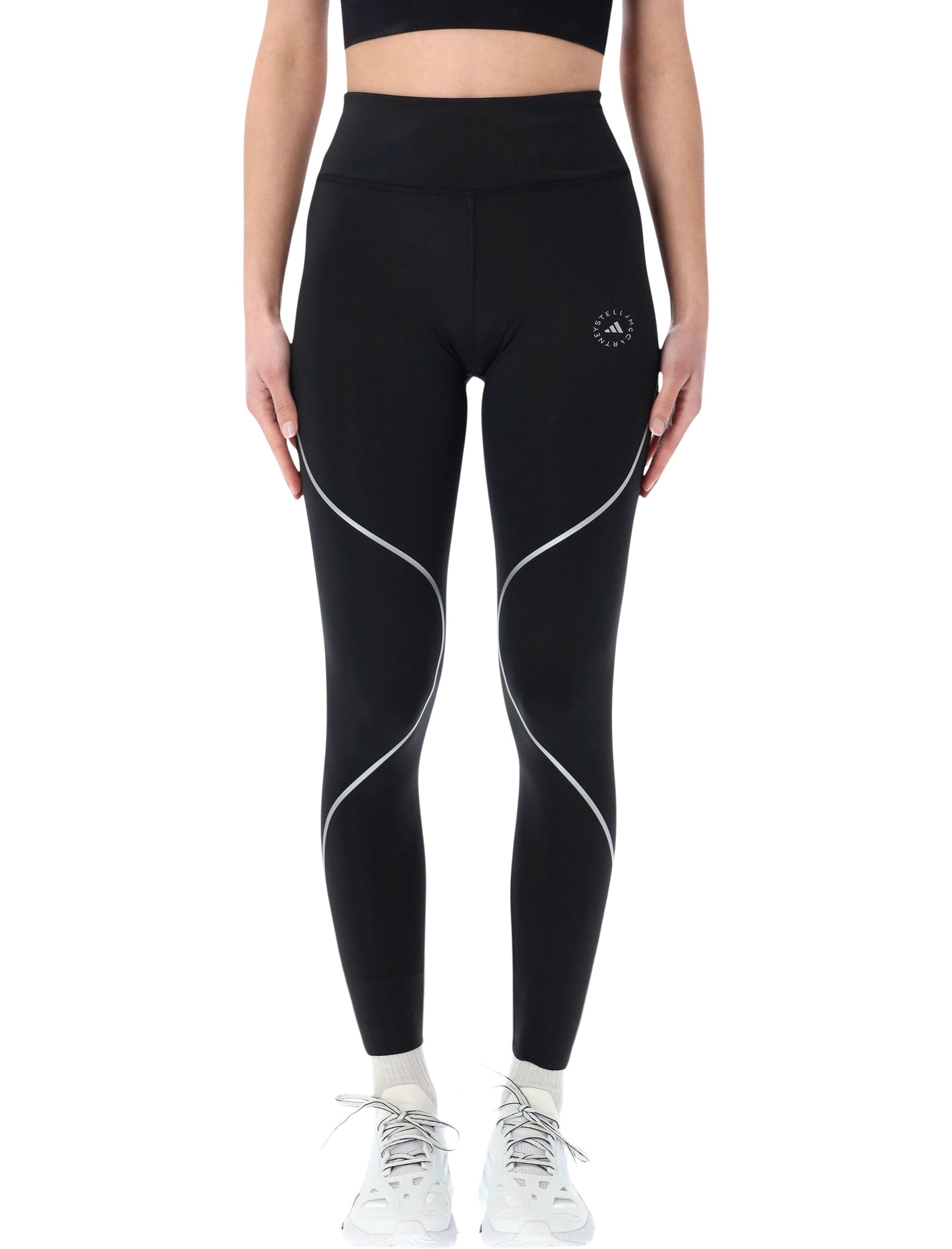 Adidas By Stella Mccartney Running Leggings Black Recycled Polyester