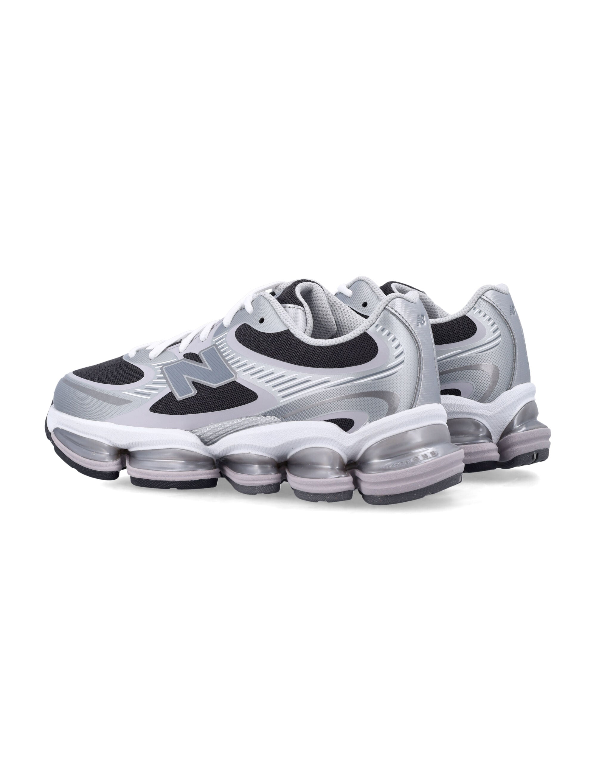 New Balance Abzorb 2000 Silver Grey Sneakers Metallic Synthetic Mesh Sole