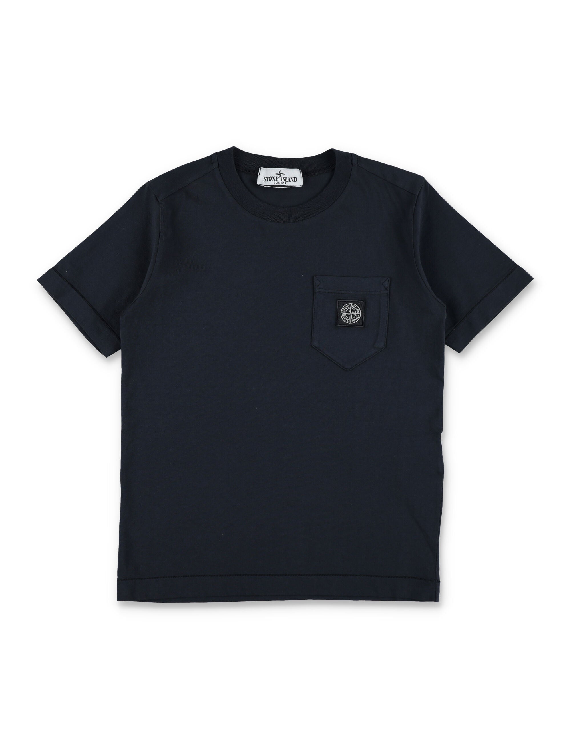 Stone Island Junior patch pocket T-shirt Navy Cotton