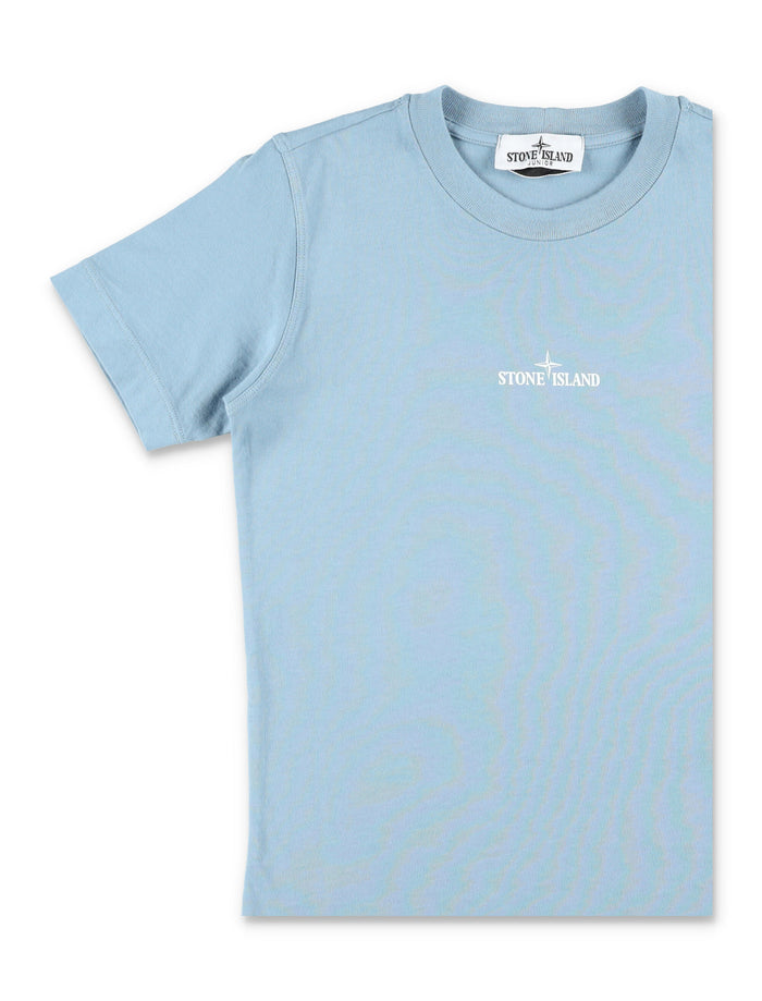 Stone Island Junior Cotton Compass T-Shirt Dust Blue