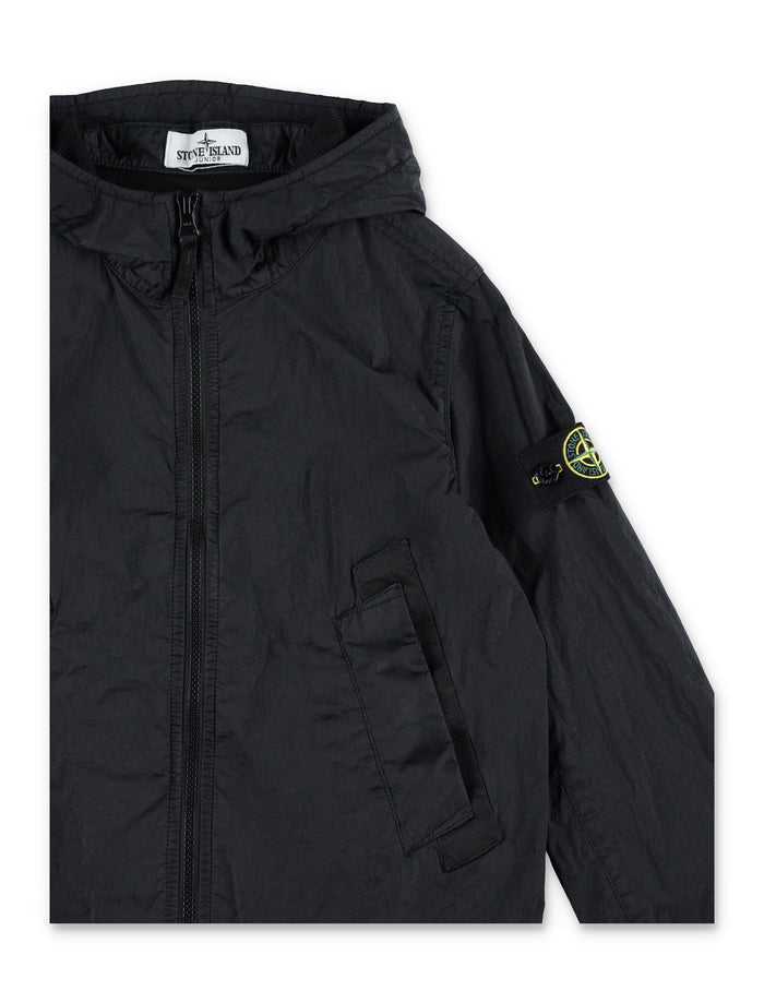 Stone Island Junior nylon jacket Black Polyamide Fiber Coating
