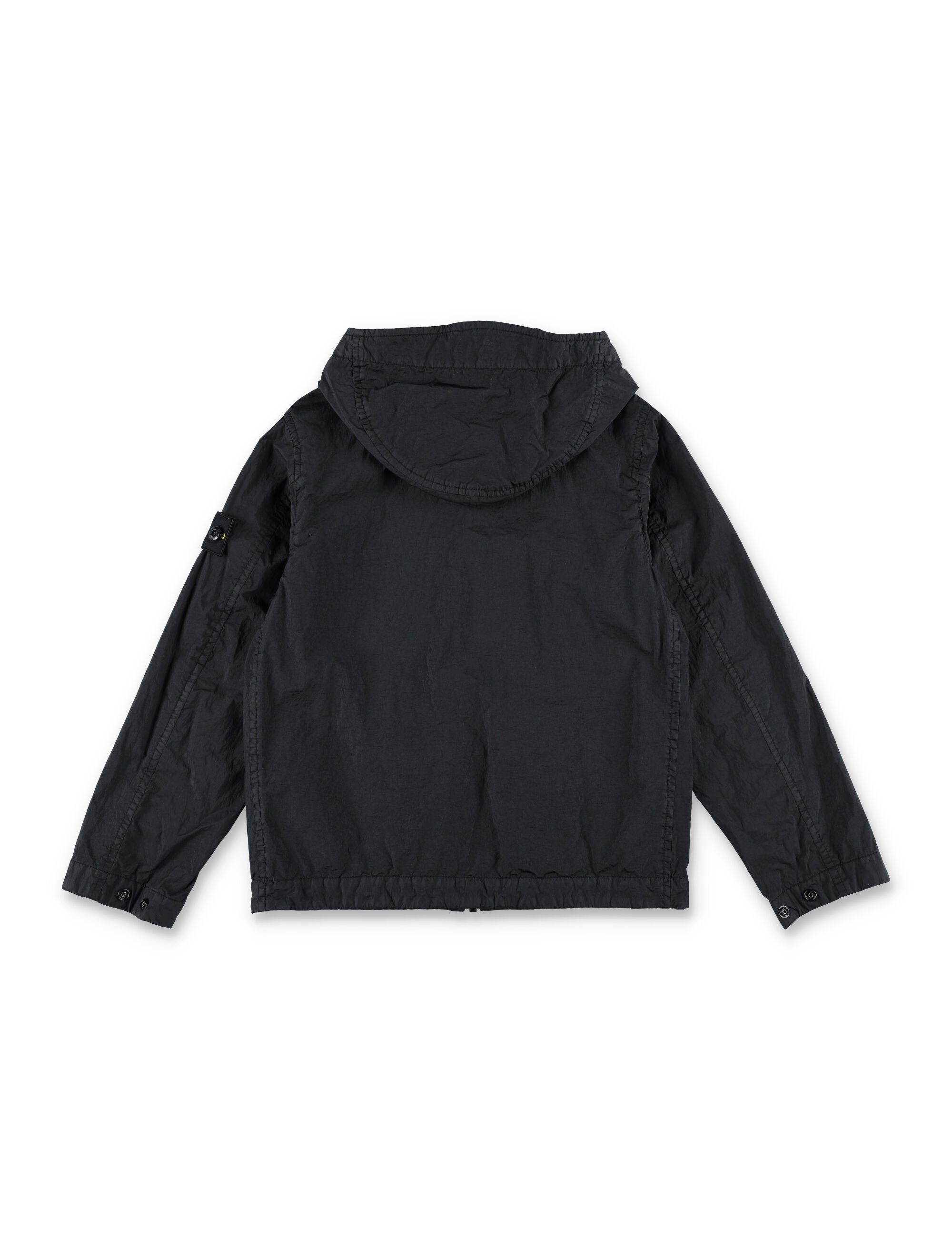 Stone Island Junior nylon jacket Black Polyamide Fiber Coating
