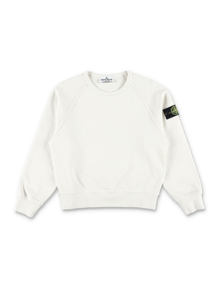 Stone Island Junior raglan sleeves sweatshirt Burro Cotton