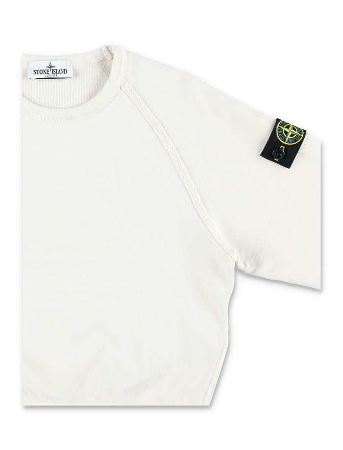Stone Island Junior raglan sleeves sweatshirt Burro Cotton