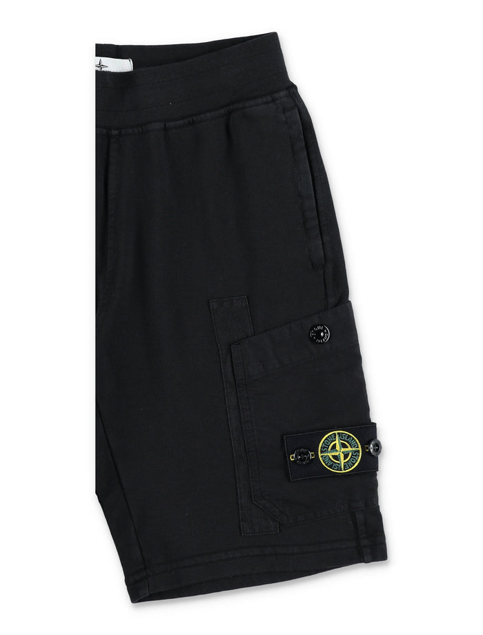 Stone Island Junior cargo shorts Black Cotton