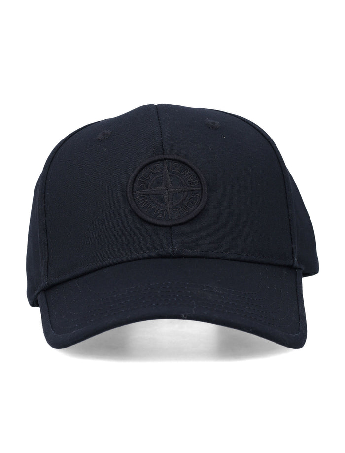 Stone Island Junior cotton logo cap Black Lining Hat