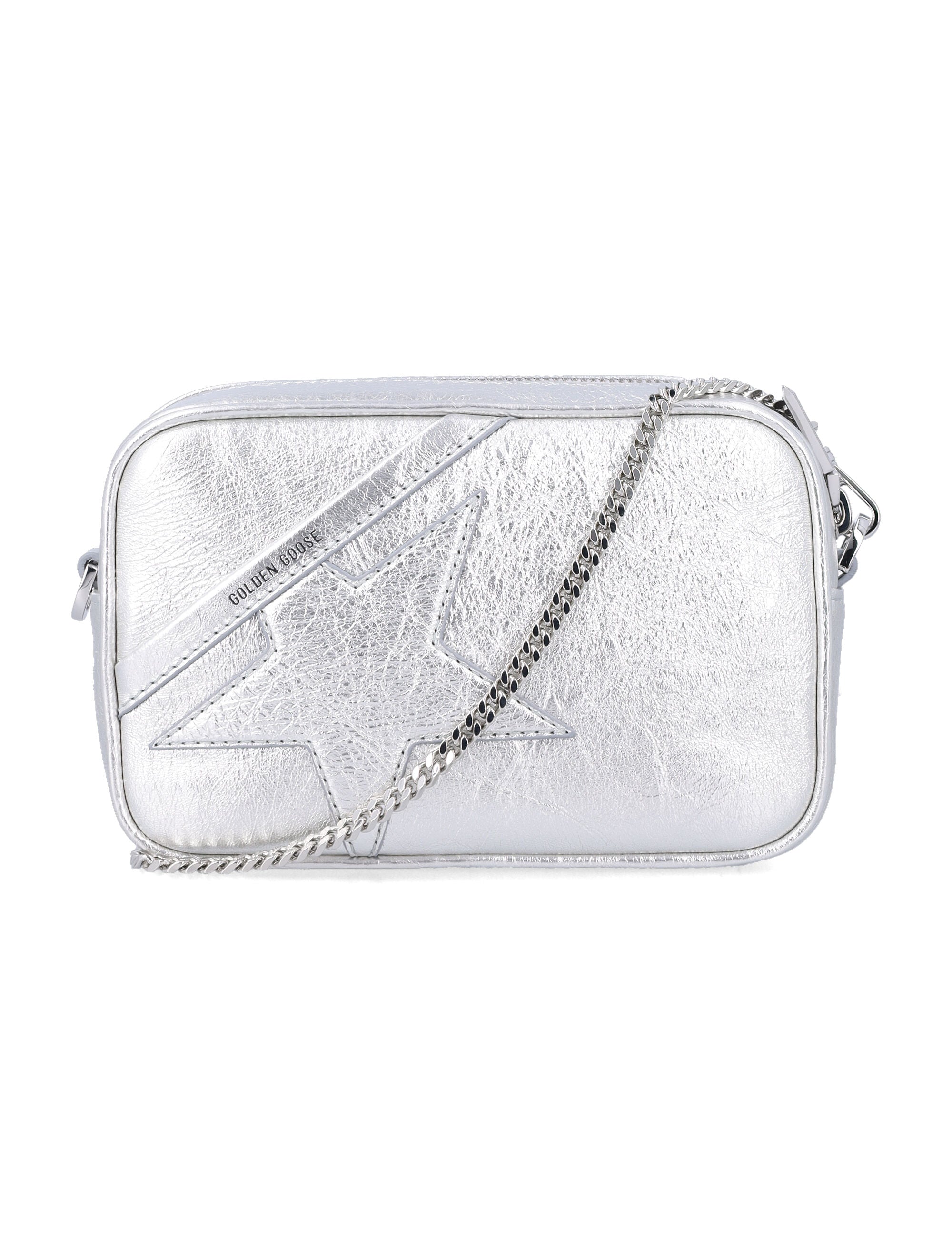 Golden Goose Mini Star bag in silver leather Cow Shoulder