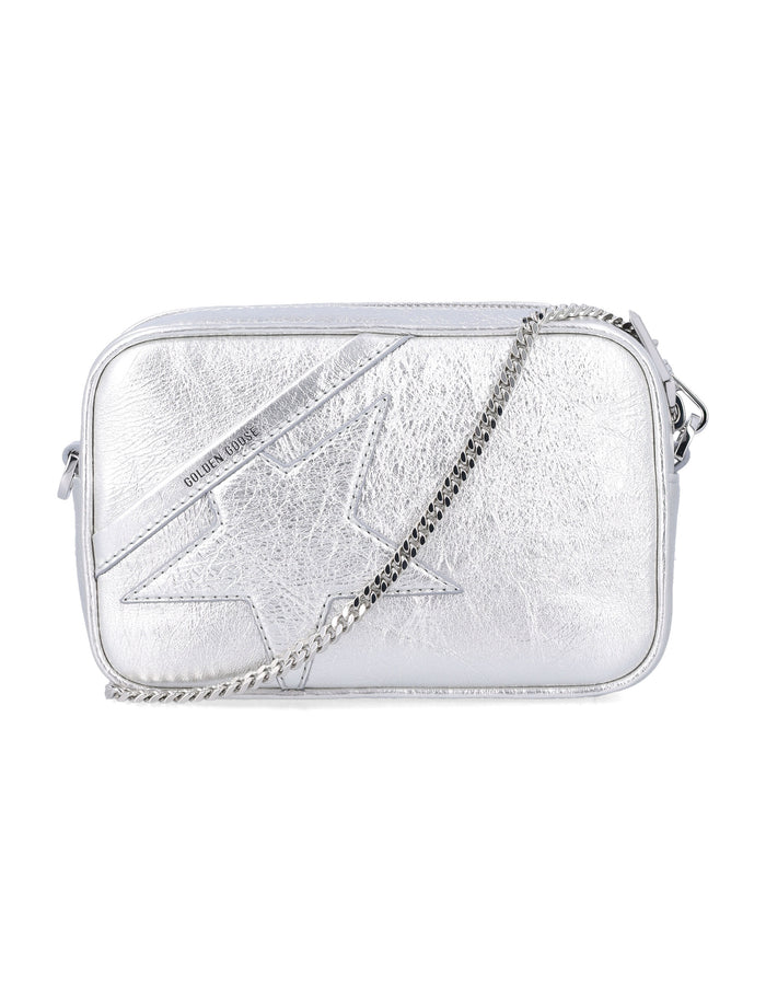 Golden Goose Mini Star bag in silver leather Cow Shoulder