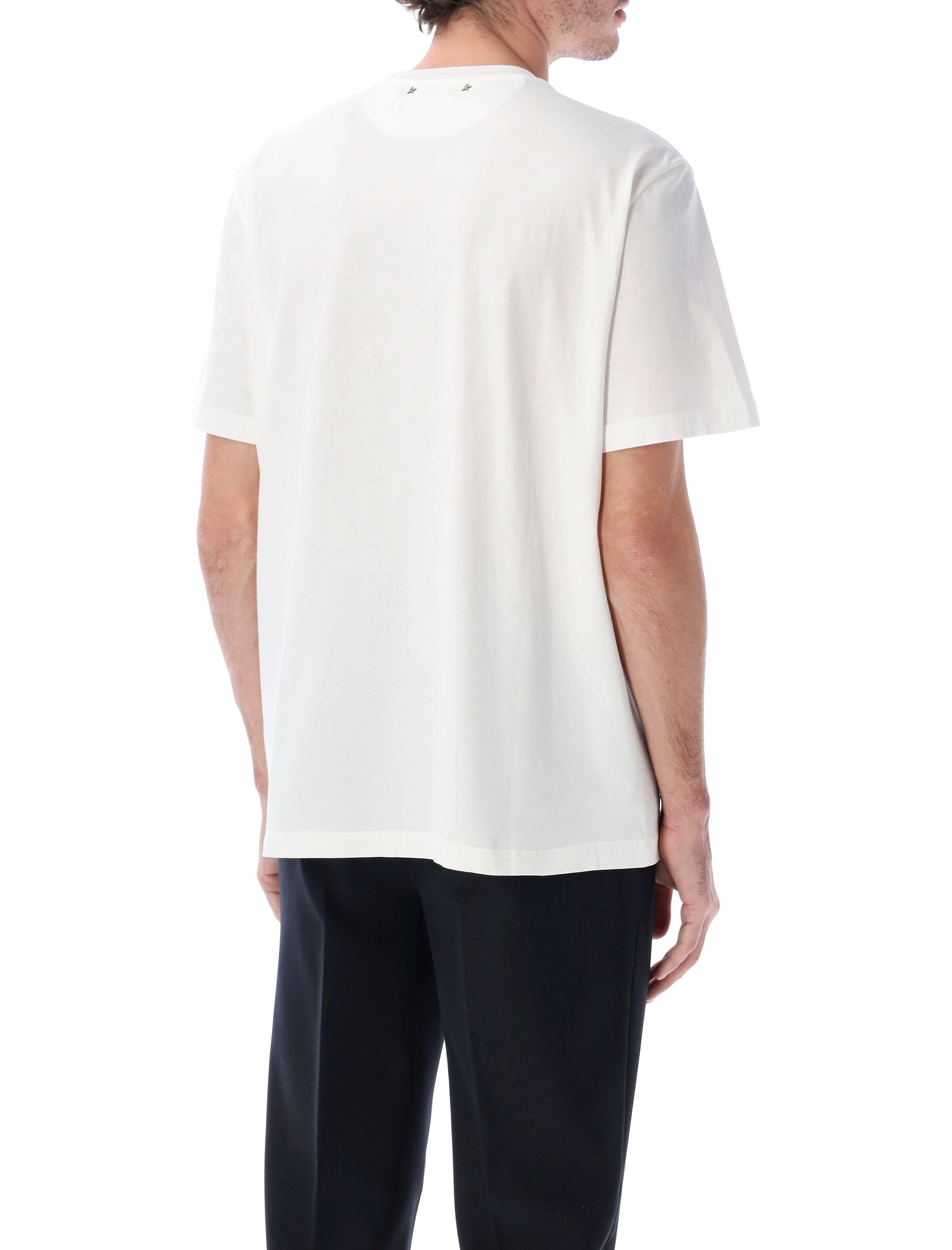 Golden Goose Vintage White Cotton Logo T-Shirt