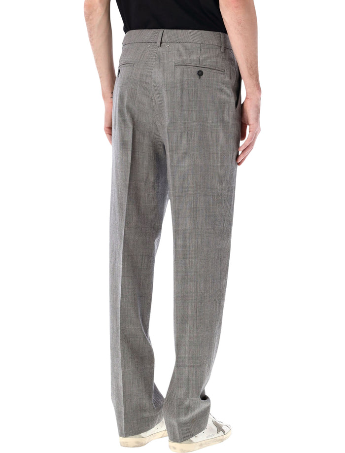 Golden Goose Prince of Wales check slim pants Grey Virgin Wool Lining