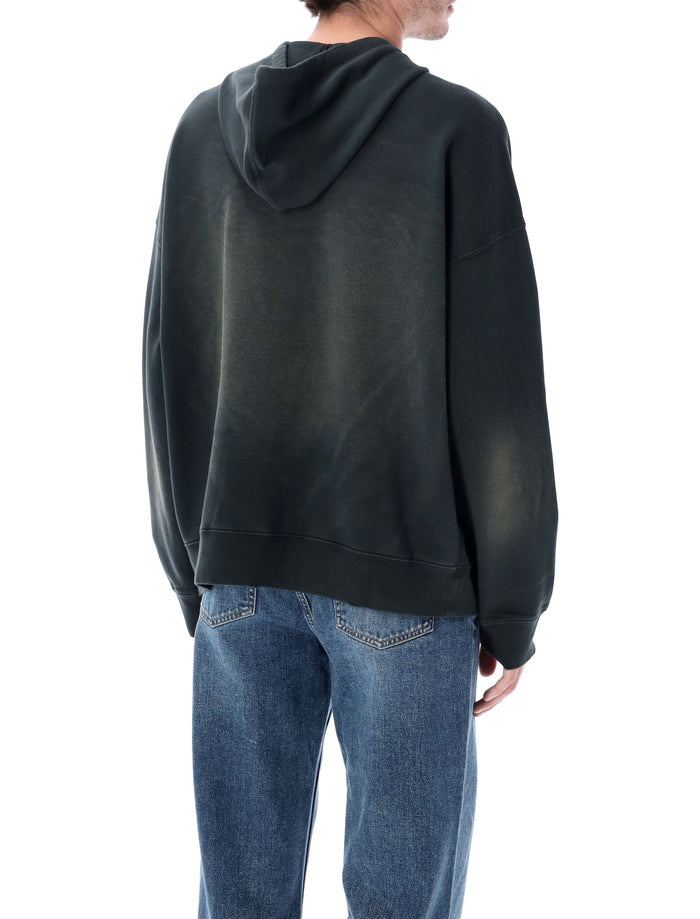 Golden Goose black bleached hooded sweatshirt Washed Cotton