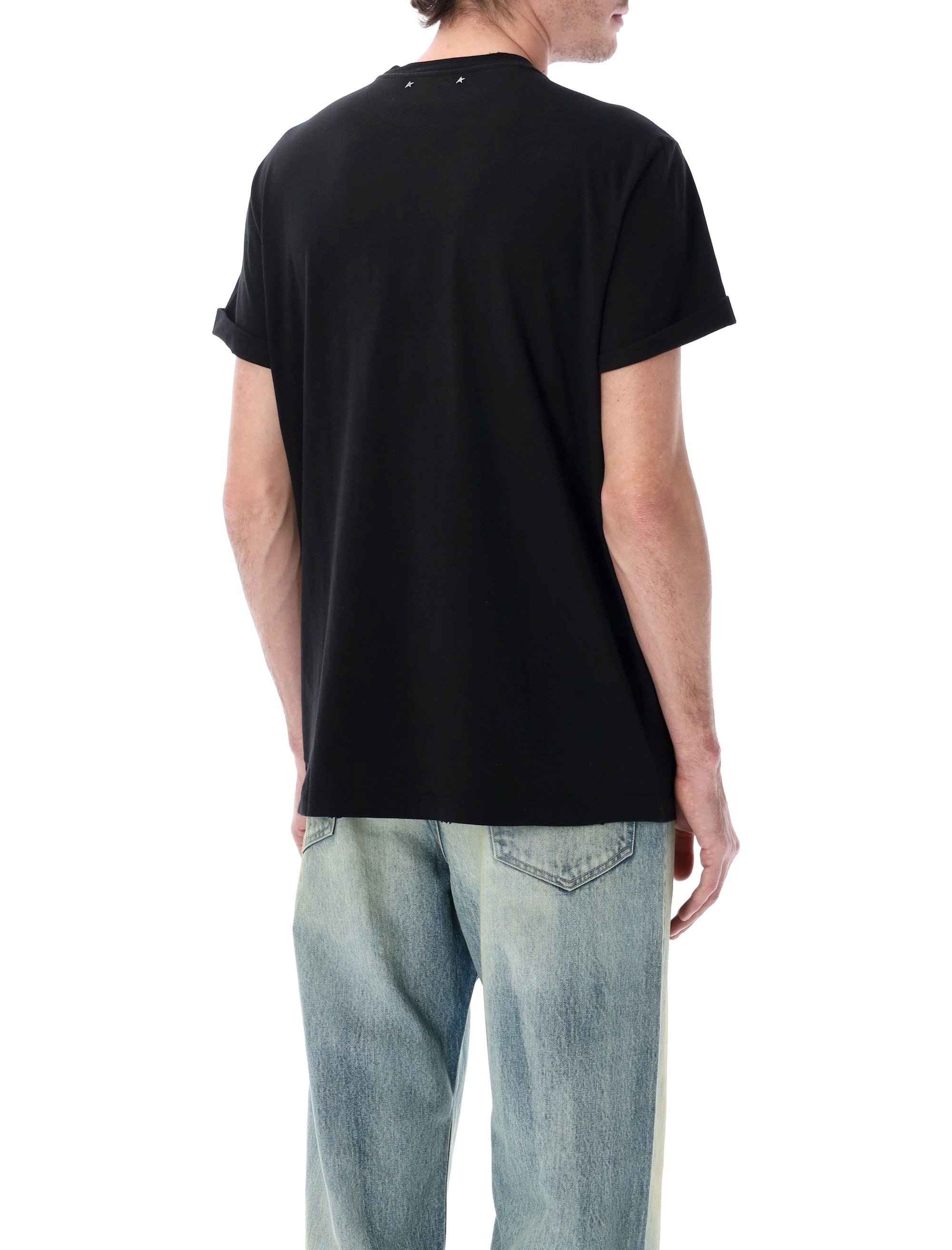 Golden Goose distressed cotton t-shirt Black Tshirt