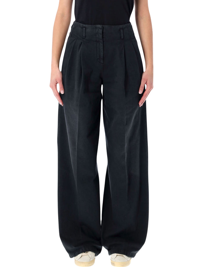 Golden Goose Flavia wide-leg denim pants Black Cotton Jean