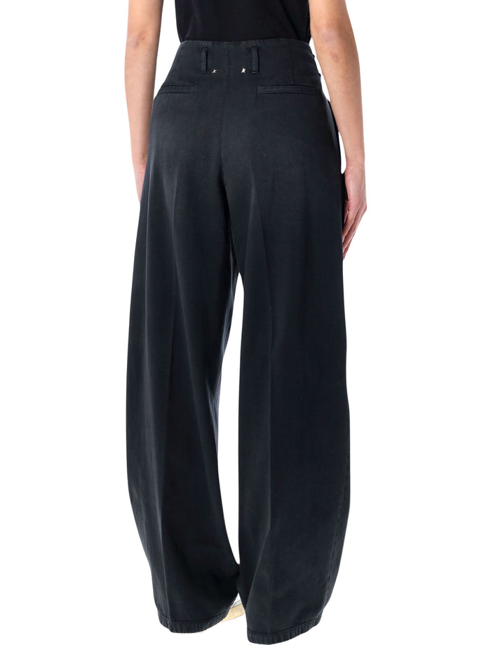 Golden Goose Flavia wide-leg denim pants Black Cotton Jean