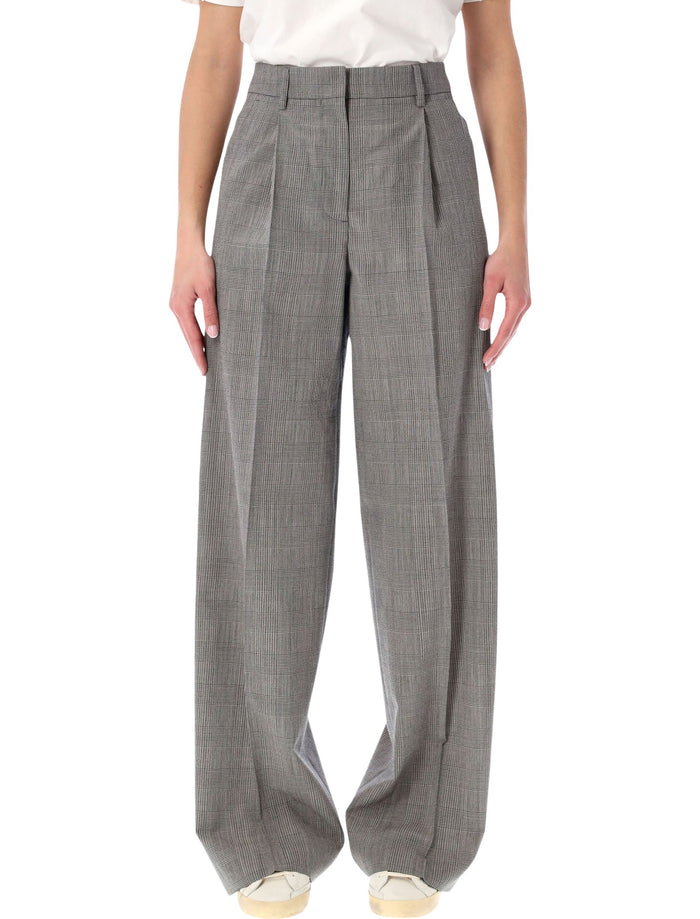 Golden Goose grey Prince-of-Wales oversize trousers Shades Virgin Wool Pant