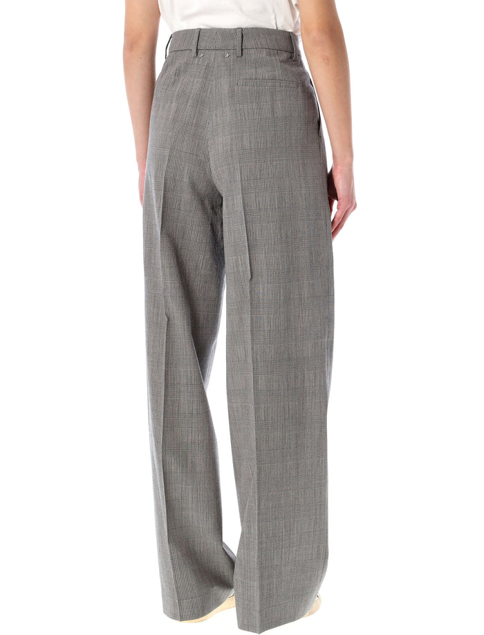 Golden Goose grey Prince-of-Wales oversize trousers Shades Virgin Wool Pant