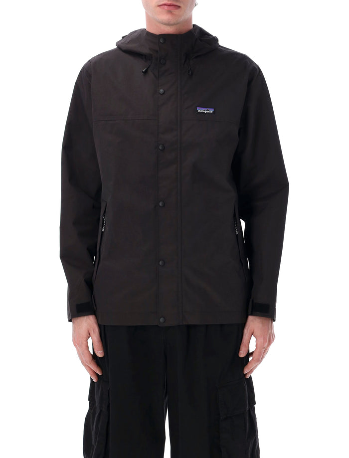 Patagonia Outdoor Everyday Rain Jacket Black Recycled Nylon Lining