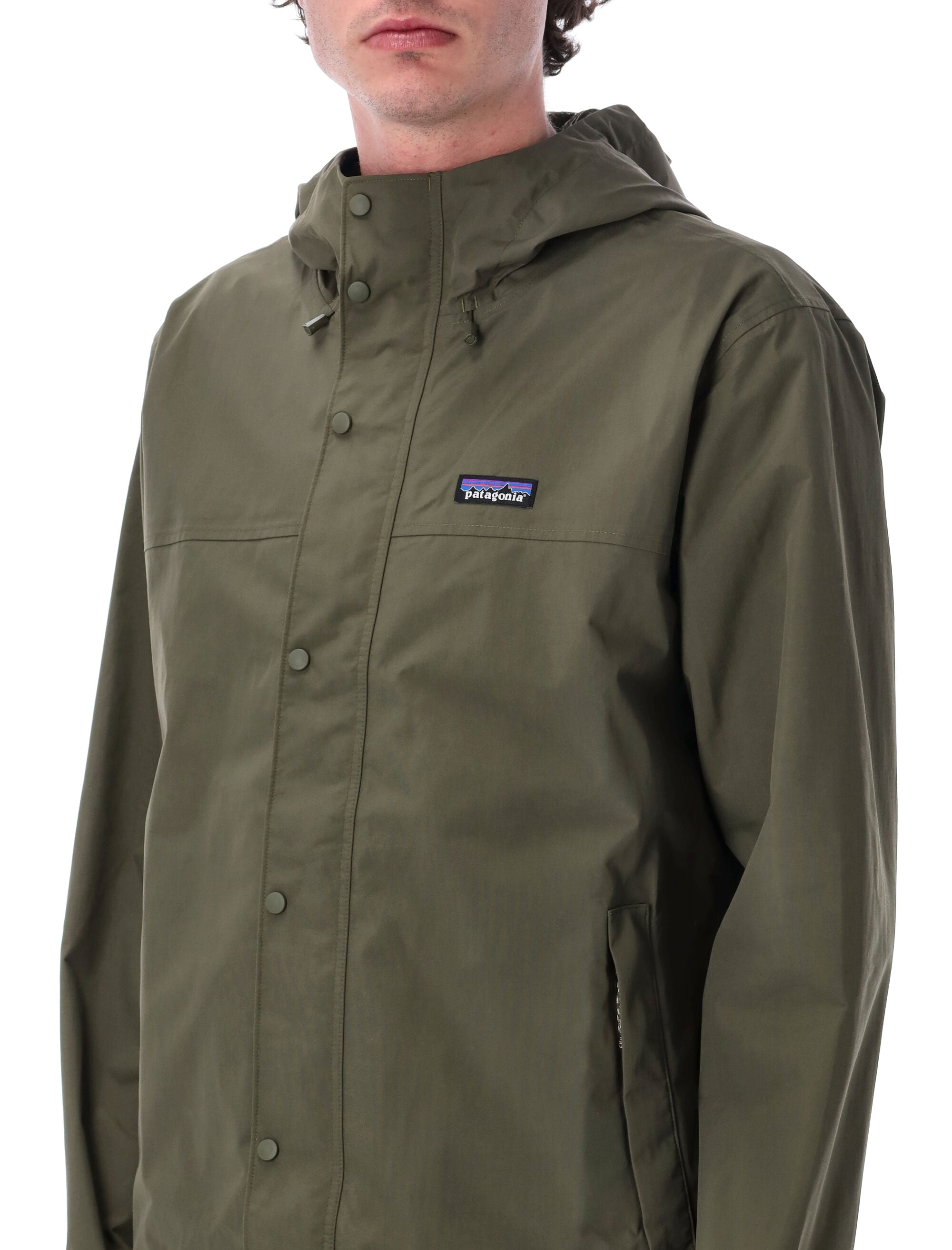 Patagonia Outdoor Everyday rain jacket Basin Green Recycled Nylon Lining