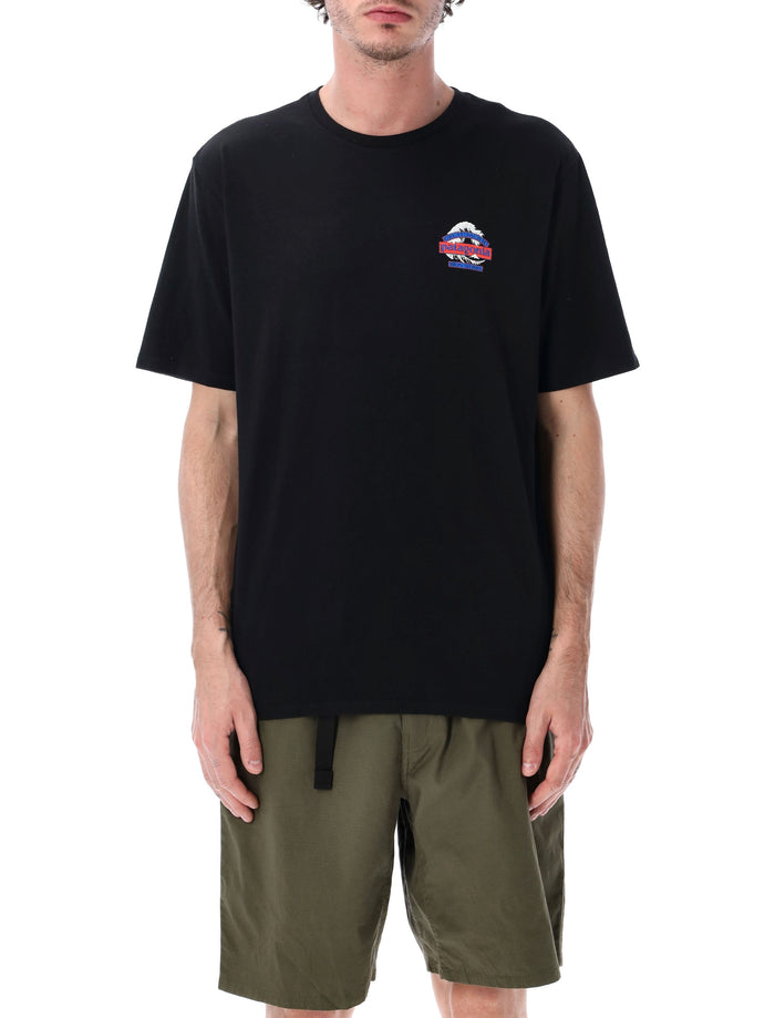 Patagonia Short-Sleeved Great Waves Responsibili-Tee® Black Recycled Cotton Tshirt