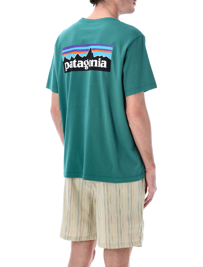 Patagonia P-6 organic cotton Logo tee Green Tshirt