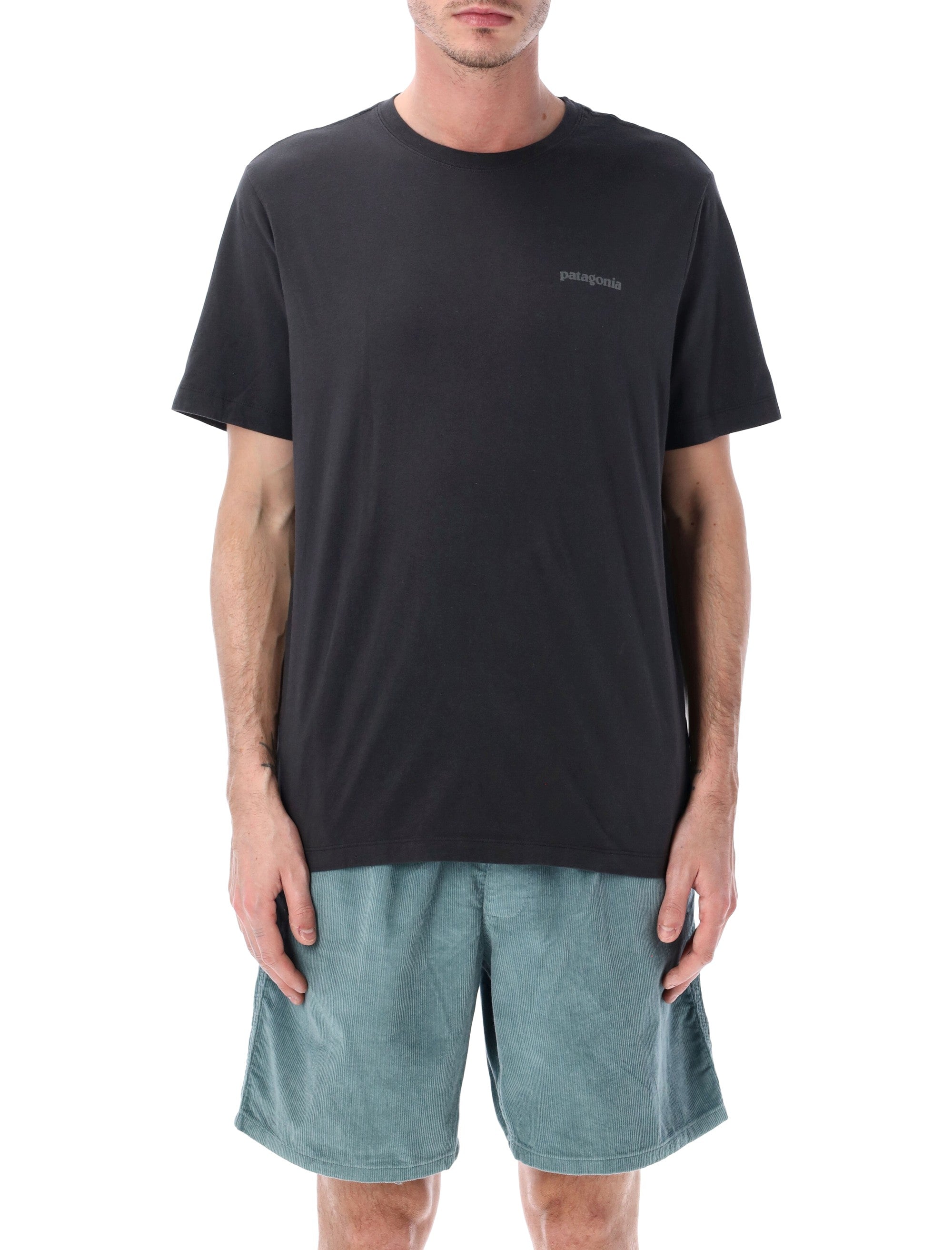 Patagonia P-6 organic cotton Logo tee Black Tshirt