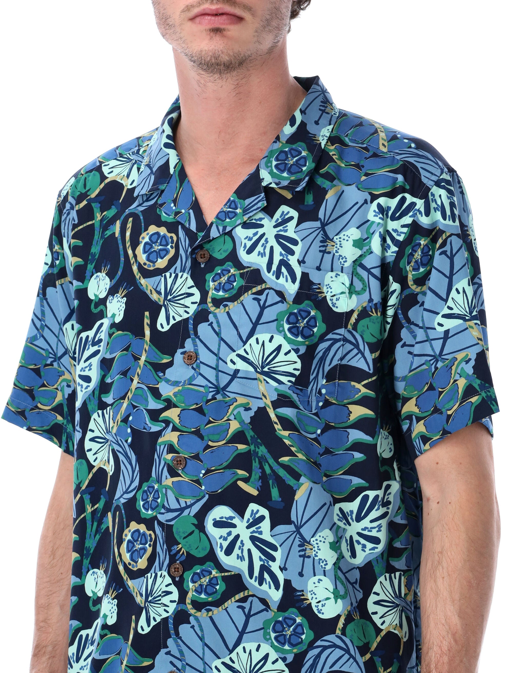 Patagonia Tidal Threads shirt Navy Lyocell
