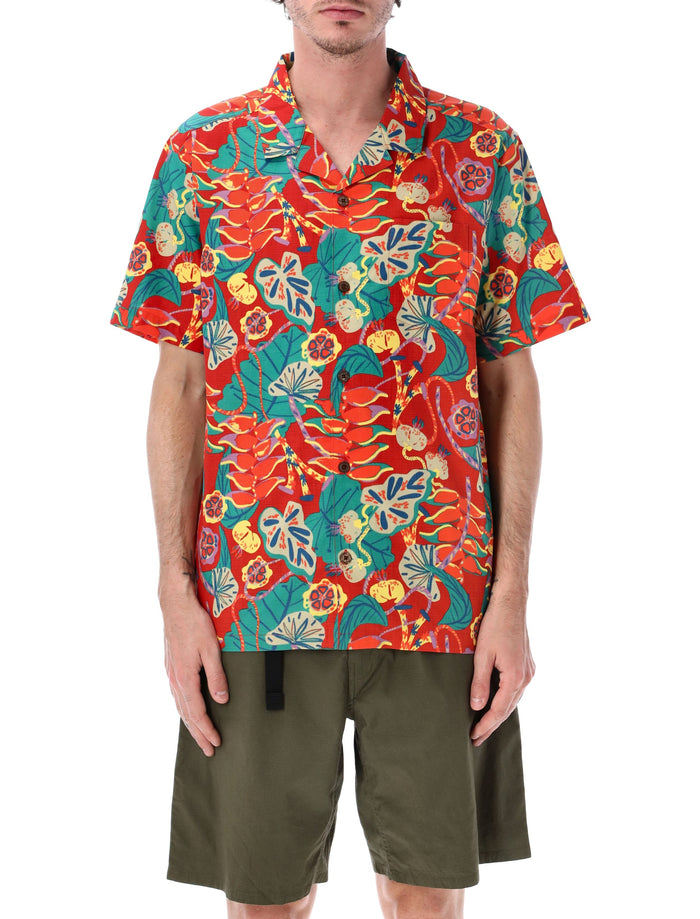 Patagonia Tidal Threads Hawaiian Cotton Shirt Red Organic