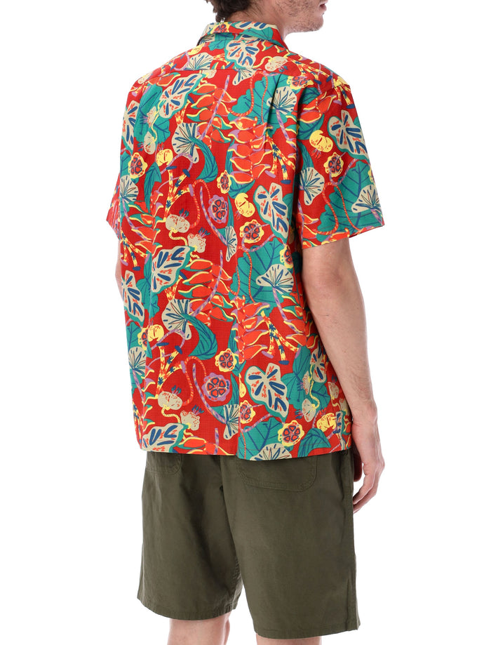 Patagonia Tidal Threads Hawaiian Cotton Shirt Red Organic