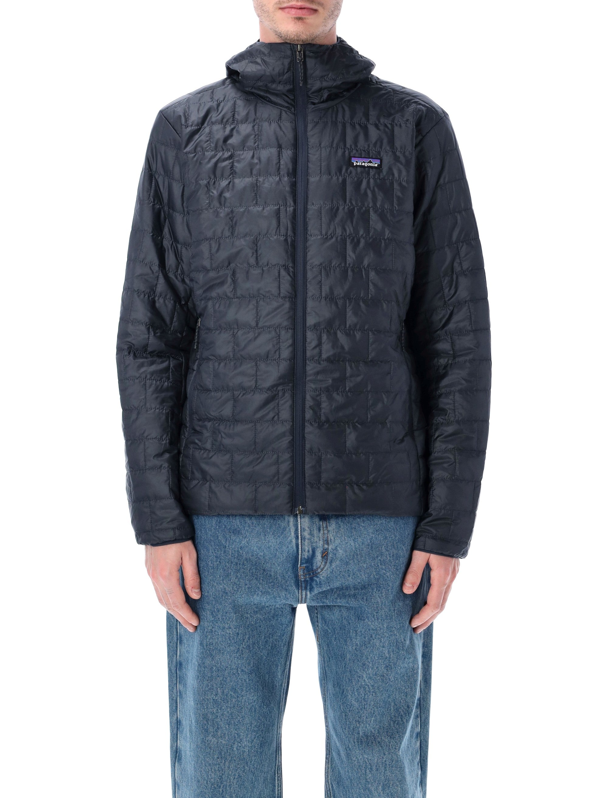 Patagonia Nano Puff® Hoody Smolder Blue Recycled Polyester Lining Jacket