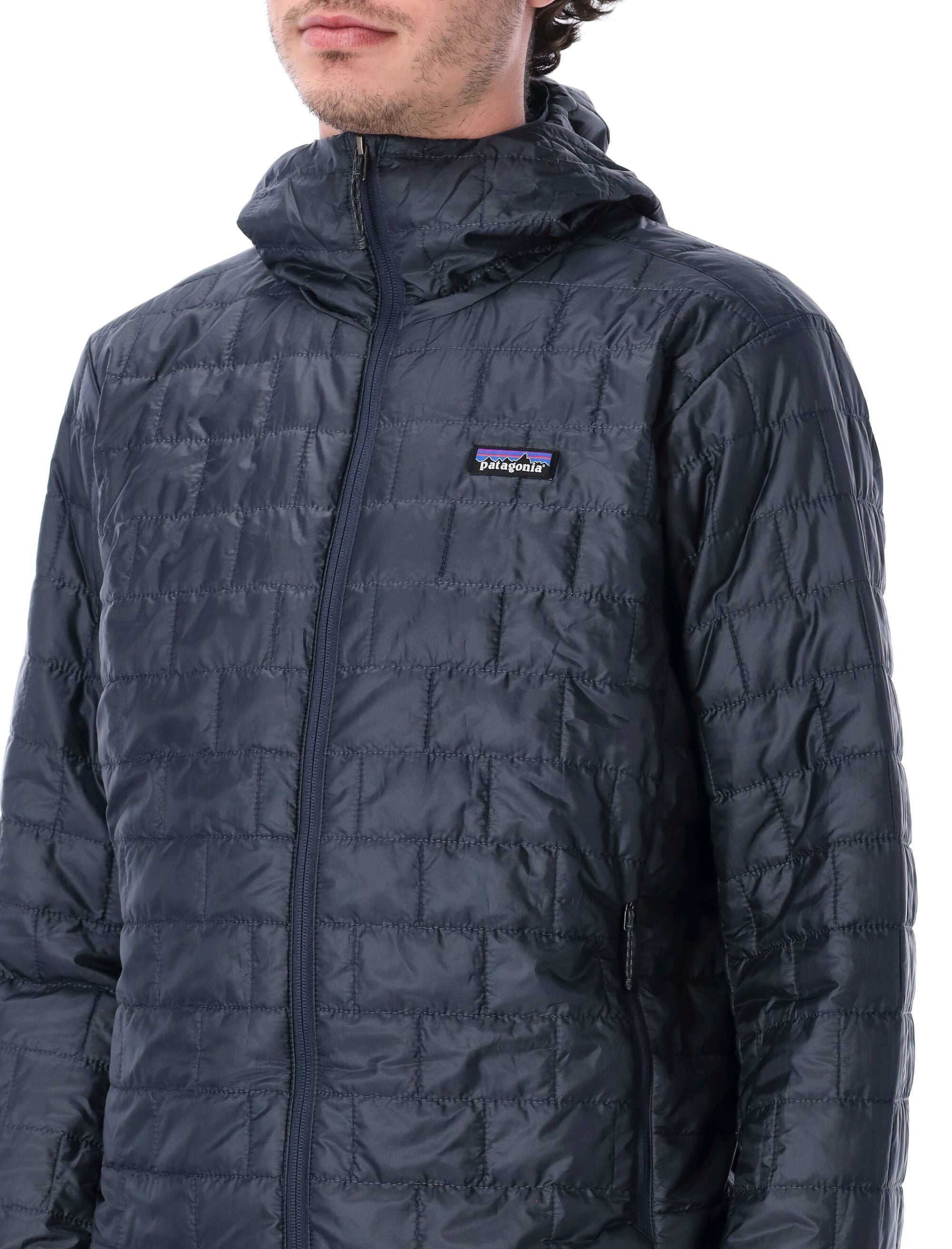 Patagonia Nano Puff® Hoody Smolder Blue Recycled Polyester Lining Jacket