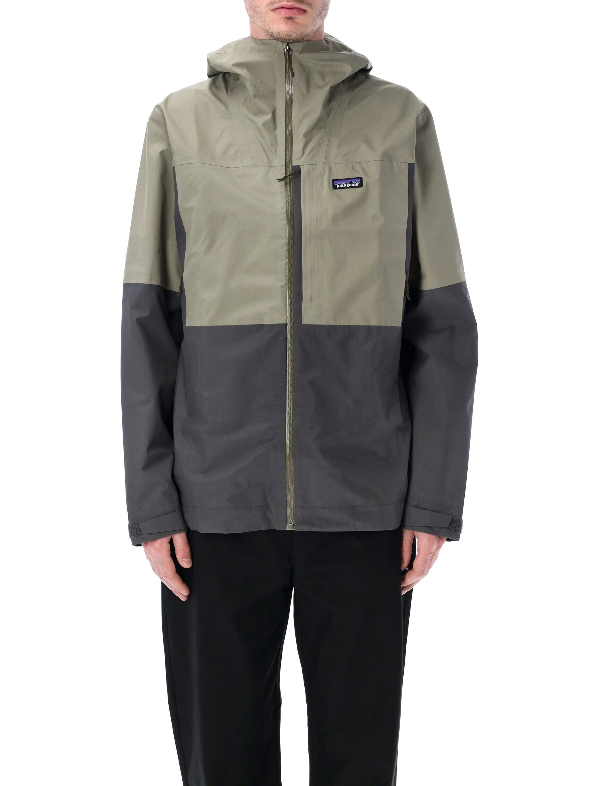 Patagonia Boulder Fork Waterproof Jacket Grey Green Polyester
